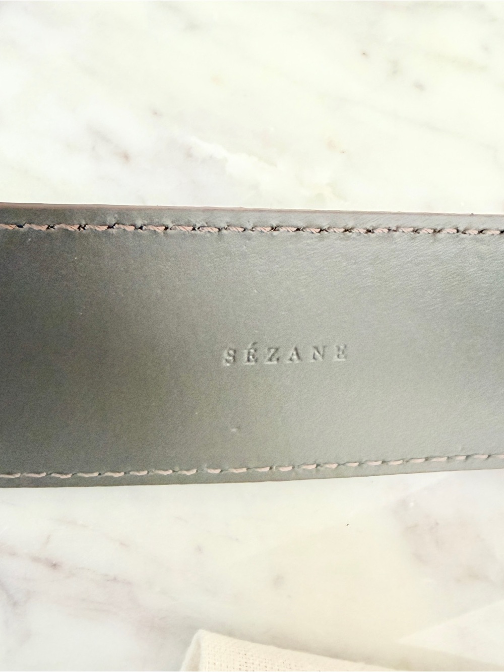 ♥️ SÉZANE Artemis Belt Mahogany Reddish Brown Suede Leather 80 - Picture 9 of 15